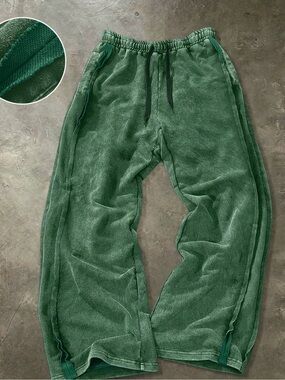 Green Terry Cloth Lounge Pants